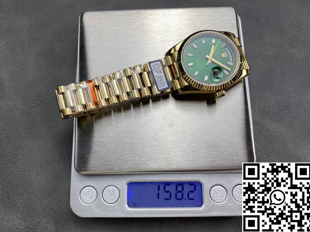 Date v5 Factory Day Green M128238-0130 Gold Yellow Rolex QF Tungsten 36mm Dial Steel 0203